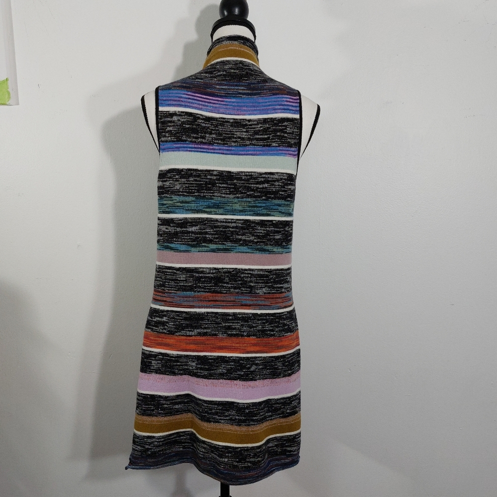 SOLD Anthropologie Maeve Rainbow Striped Knit Tunic Sweater Dress Size M - Picture 8 of 11